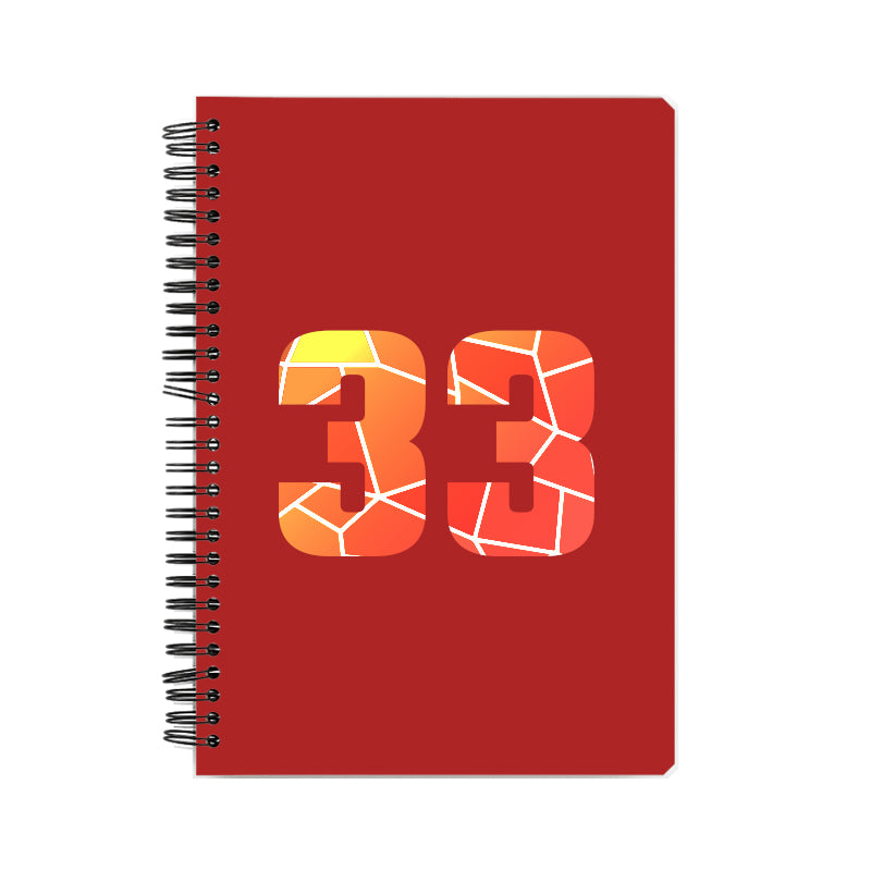 33 Number Notebook (Red)