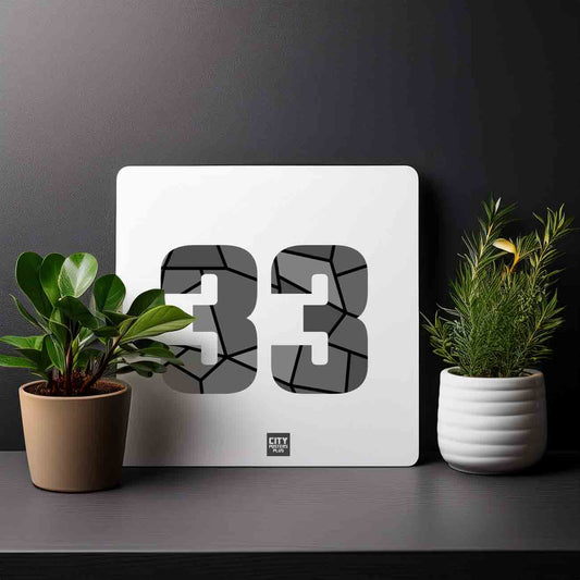 33 Number Mousepad (White)