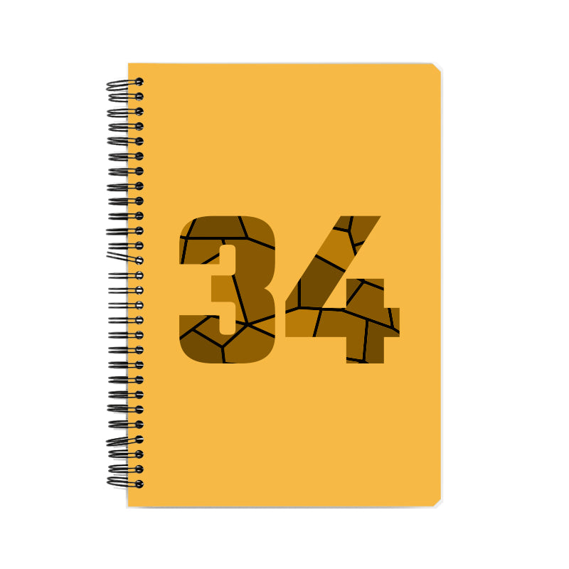 34 Number Notebook (Golden Yellow)