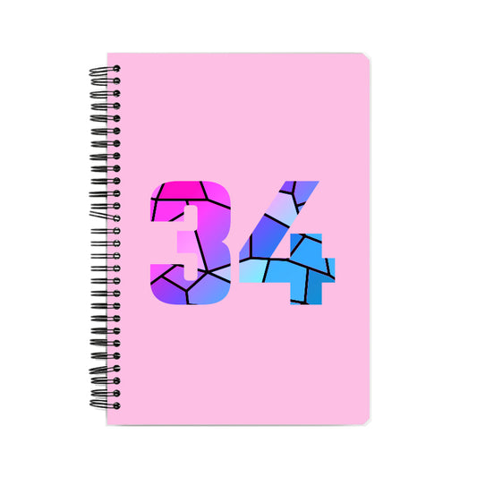 34 Number Notebook (Light Pink)
