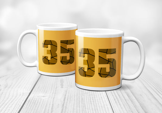 35 Number Mug (Golden Yellow)