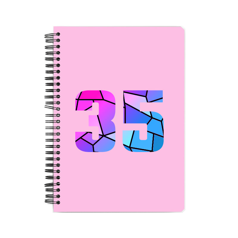 35 Number Notebook (Light Pink)