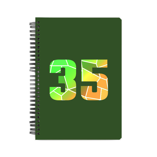 35 Number Notebook (Olive Green)