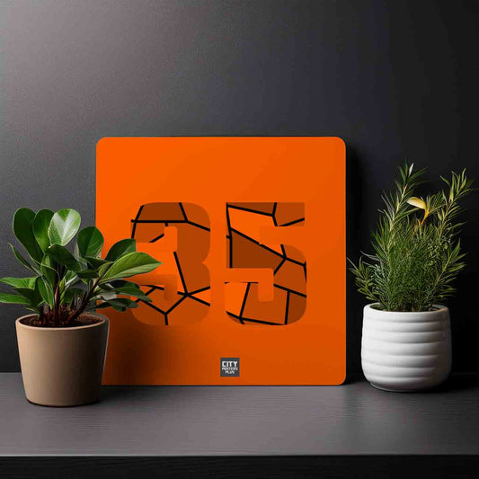 35 Number Mousepad (Orange)