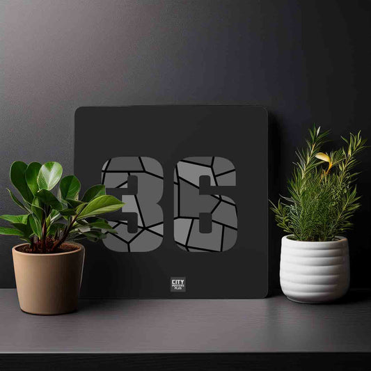 36 Number Mousepad (Black)