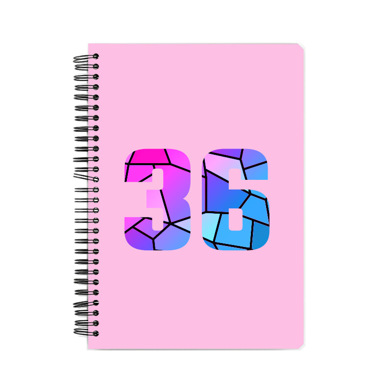 36 Number Notebook (Light Pink)