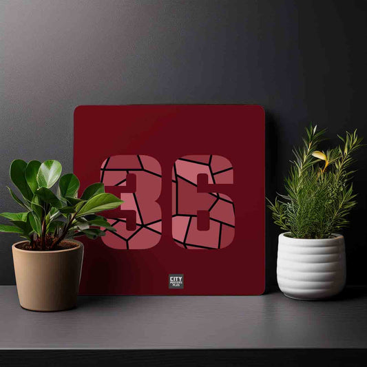 36 Number Mousepad (Maroon)