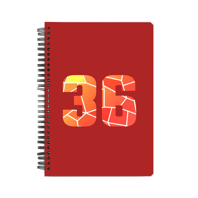 36 Number Notebook (Red)