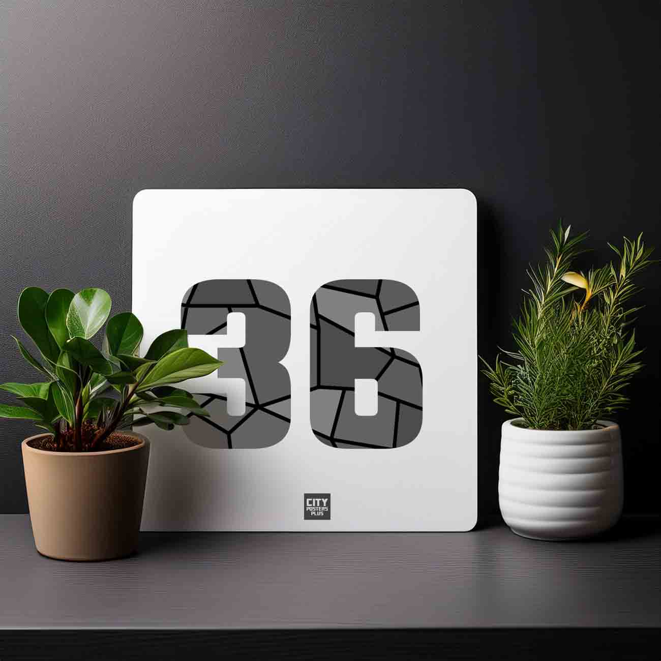 36 Number Mousepad (White)