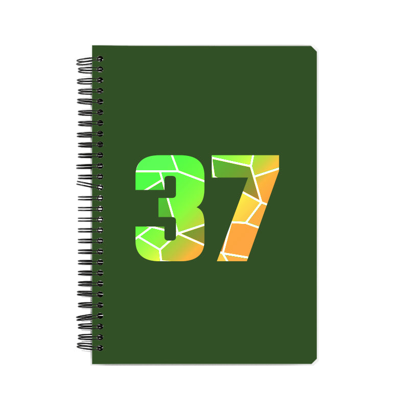 37 Number Notebook (Olive Green)