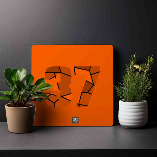 37 Number Mousepad (Orange)