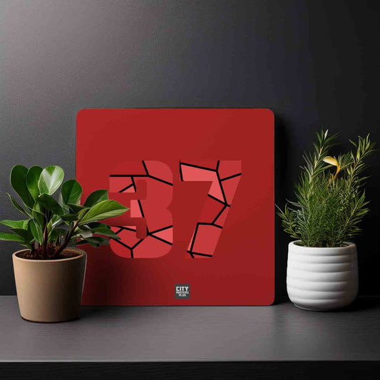 37 Number Mousepad (Red)