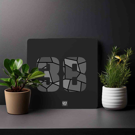 38 Number Mousepad (Black)
