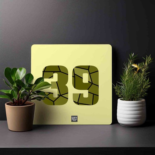 39 Number Mousepad (Butter Yellow)