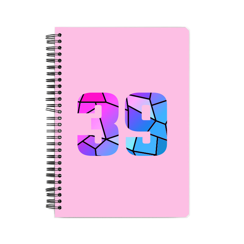 39 Number Notebook (Light Pink)