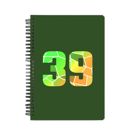 39 Number Notebook (Olive Green)