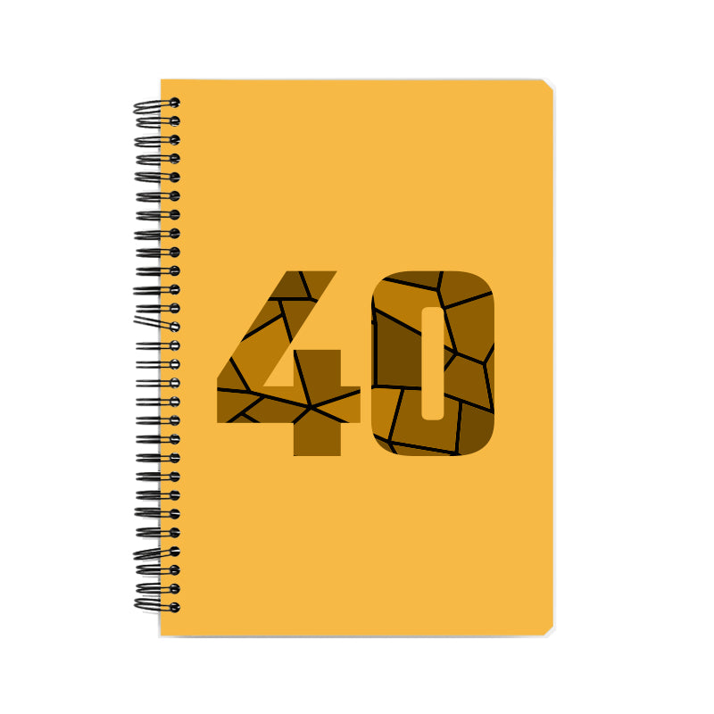 40 Number Notebook (Golden Yellow)