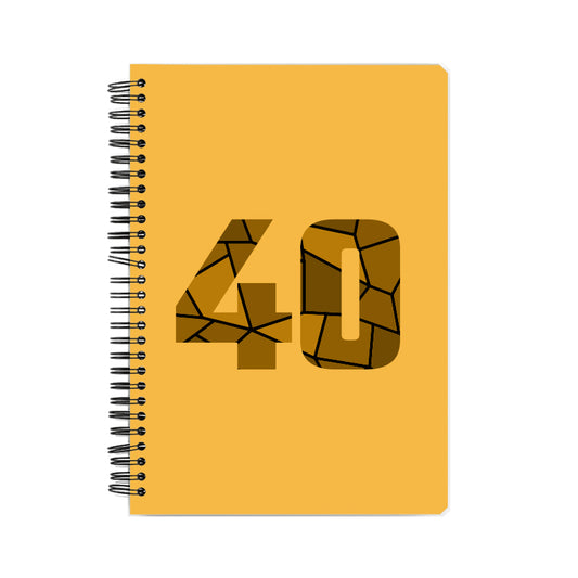40 Number Notebook (Golden Yellow)