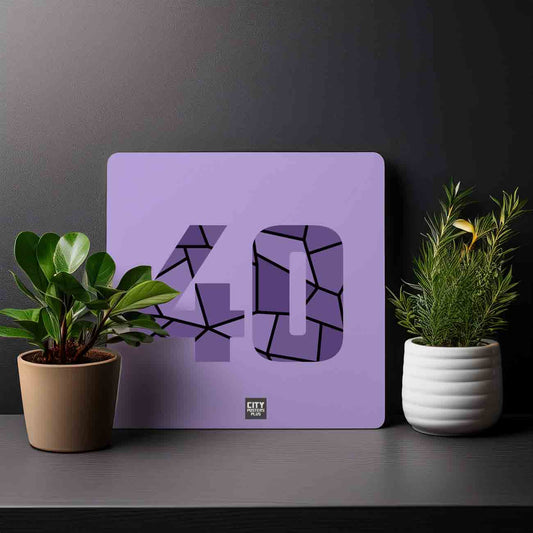 40 Number Mousepad (Iris Lavender)