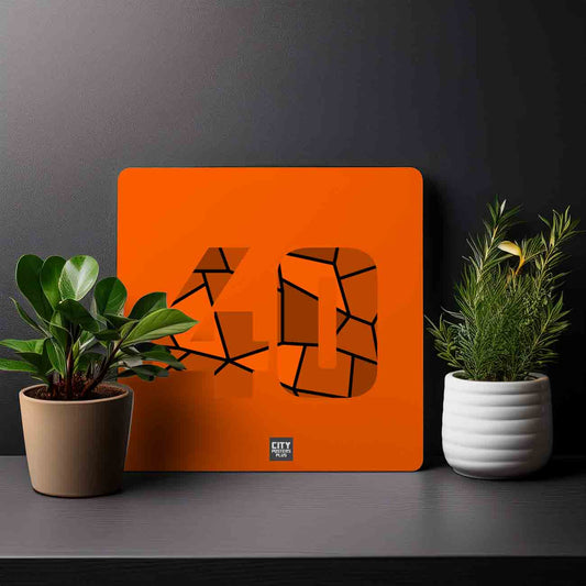 40 Number Mousepad (Orange)