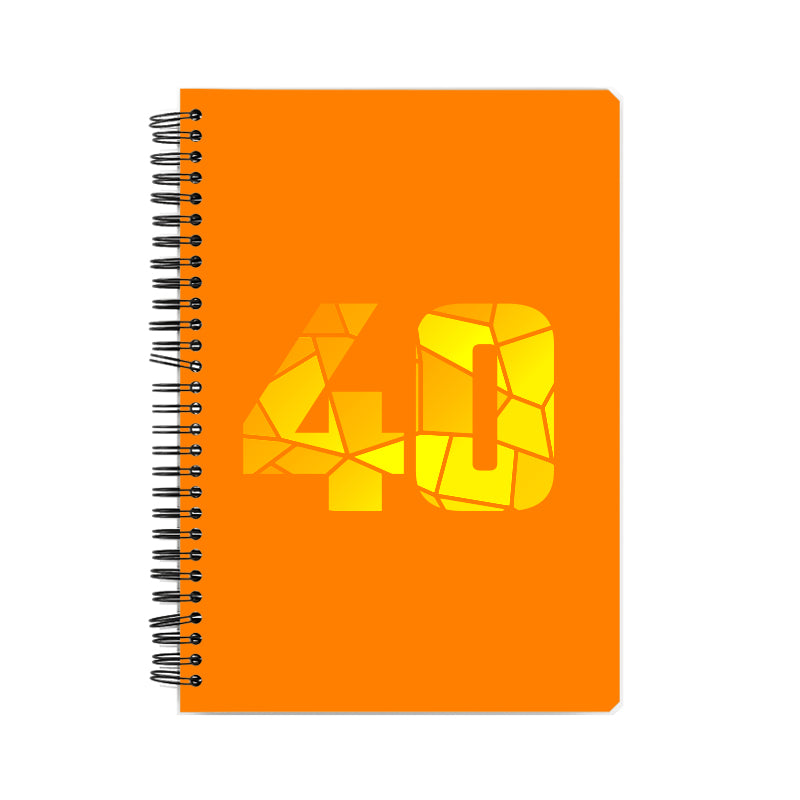 40 Number Notebook (Orange)