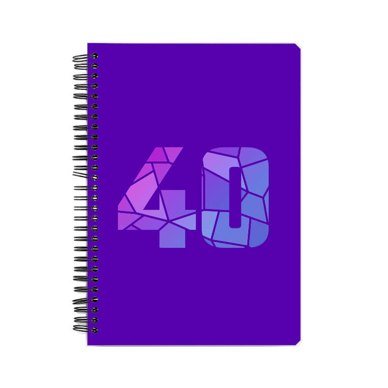 40 Number Notebook (Purple)