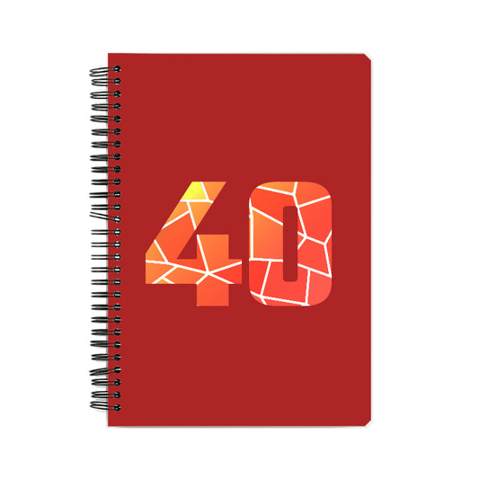 40 Number Notebook (Red)