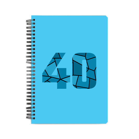40 Number Notebook (Sky Blue)