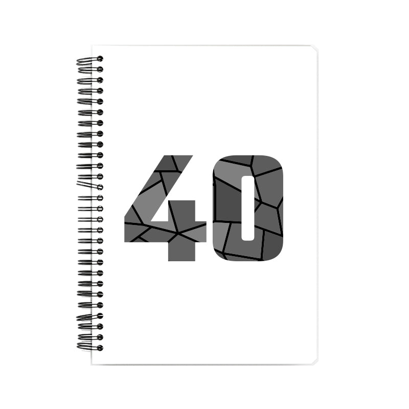 40 Number Notebook (White)