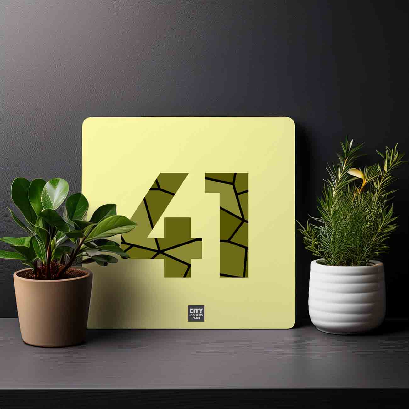 41 Number Mousepad (Butter Yellow)