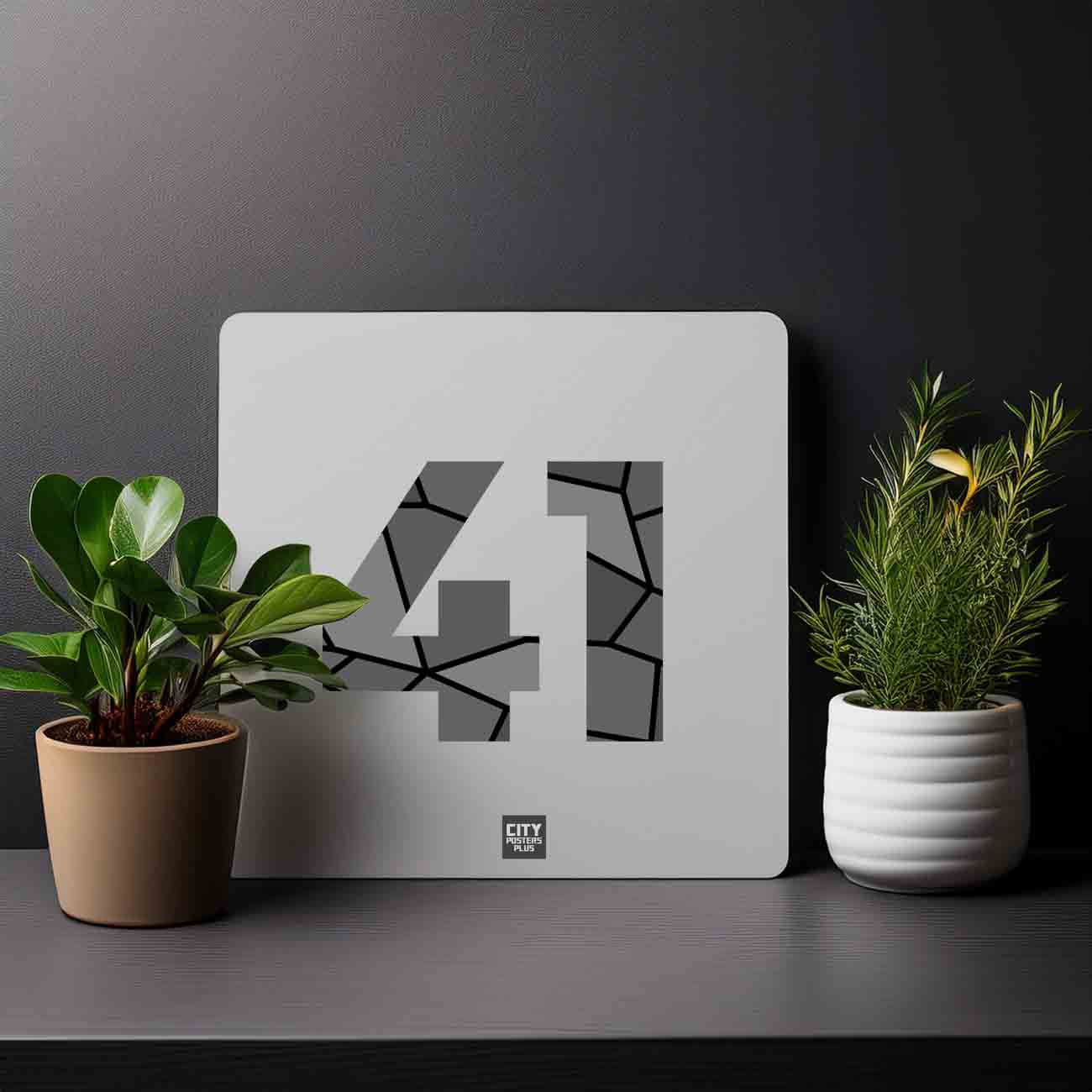 41 Number Mousepad (Melange Grey)