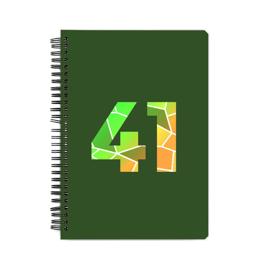 41 Number Notebook (Olive Green)