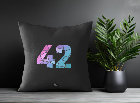 42 Number Pillow Case and Pillow Throw (Charcoal Grey)
