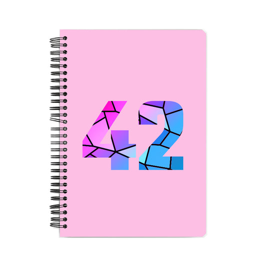 42 Number Notebook (Light Pink)