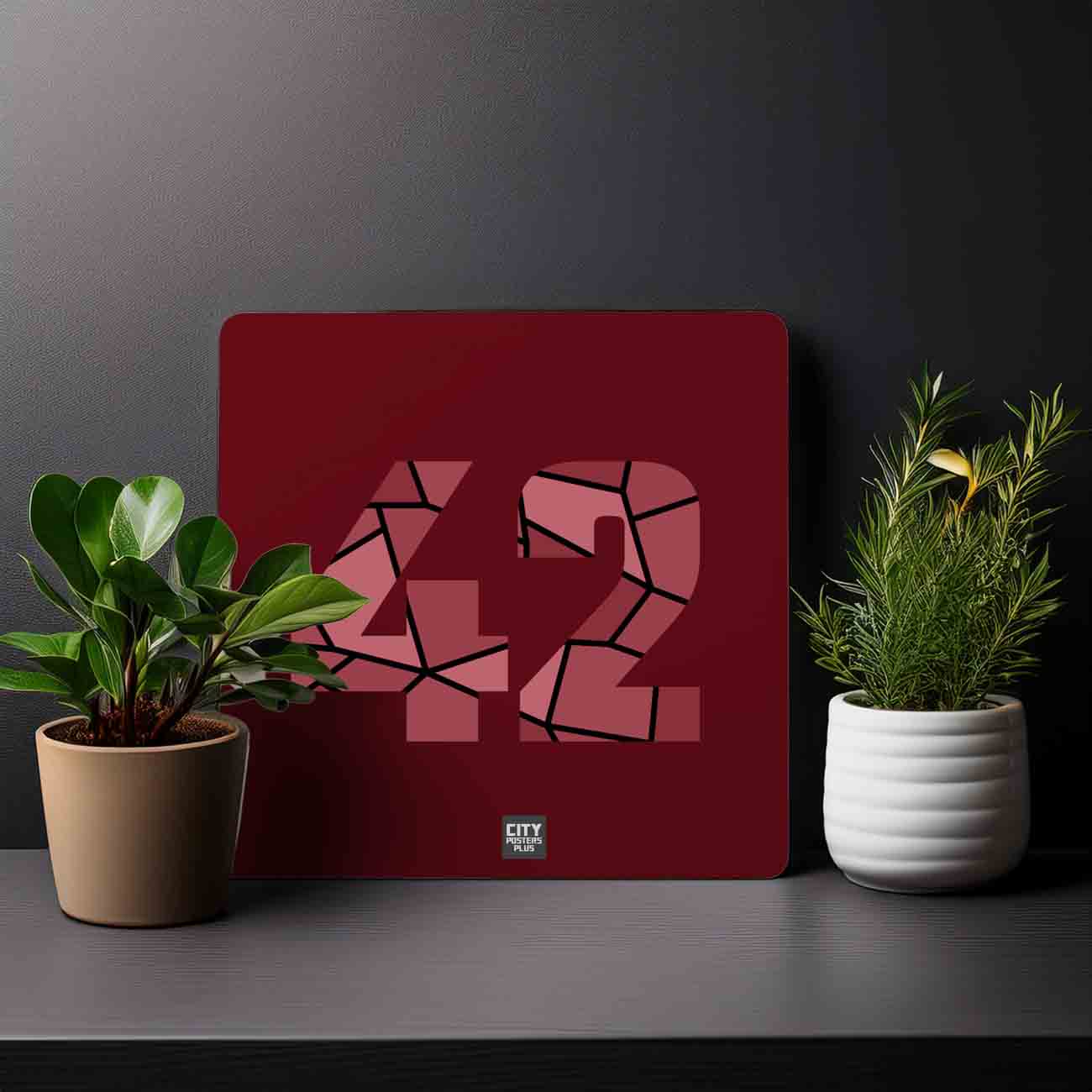 42 Number Mousepad (Maroon)