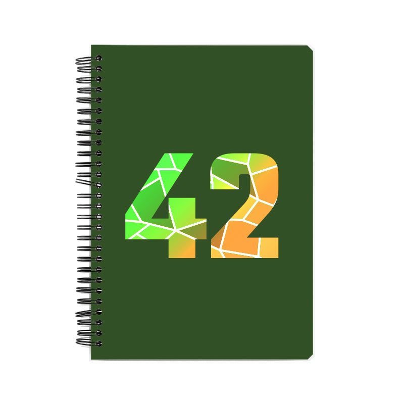 42 Number Notebook (Olive Green)