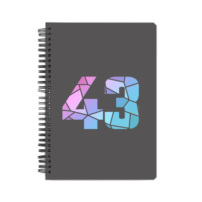 43 Number Notebook (Charcoal Grey)