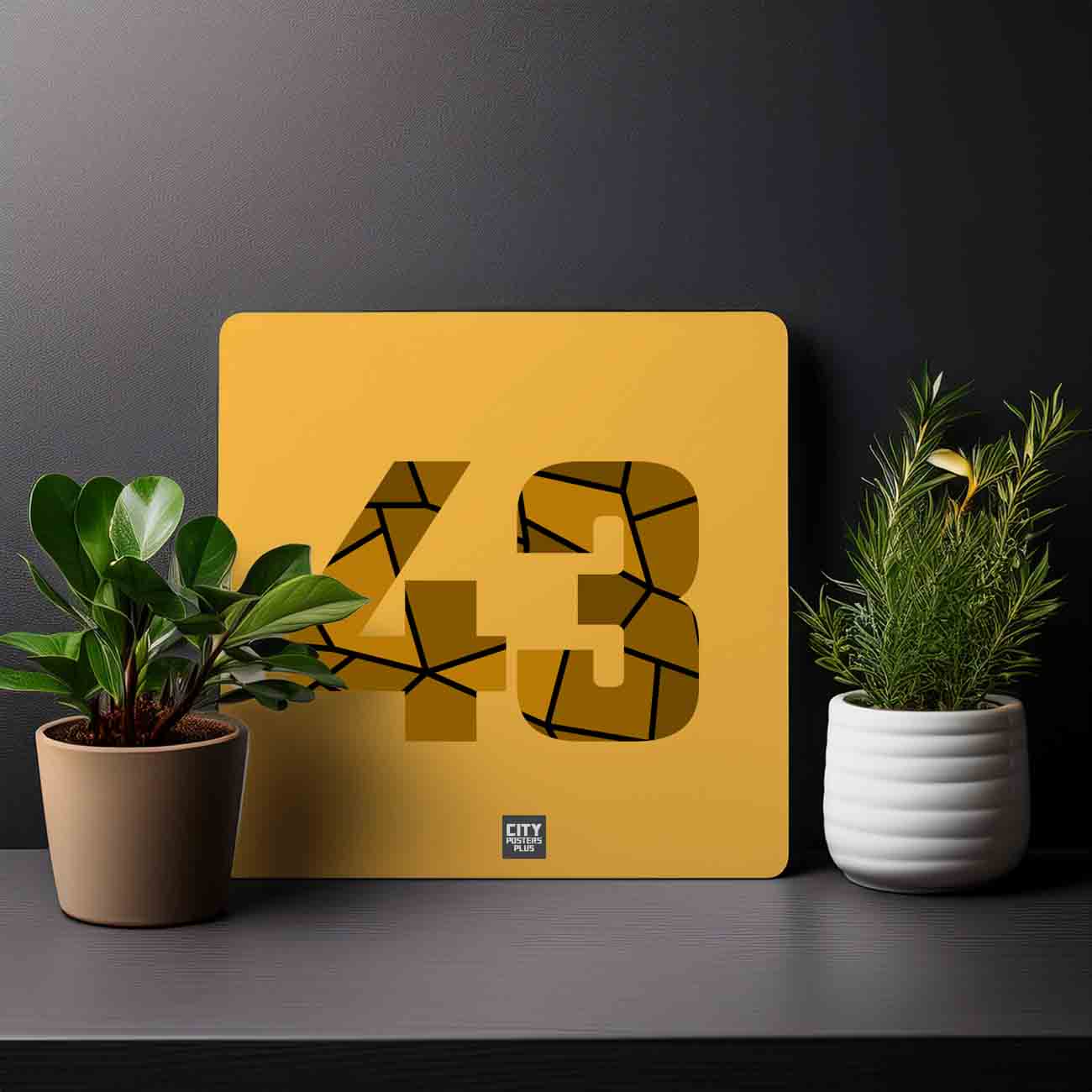 43 Number Mousepad (Golden Yellow)