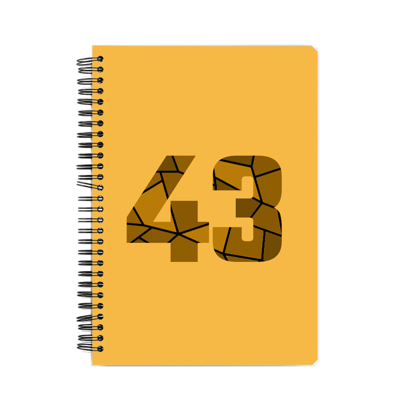 43 Number Notebook (Golden Yellow)