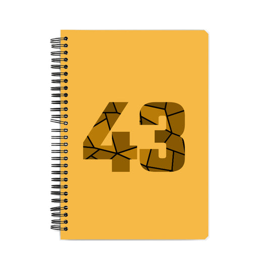 43 Number Notebook (Golden Yellow)