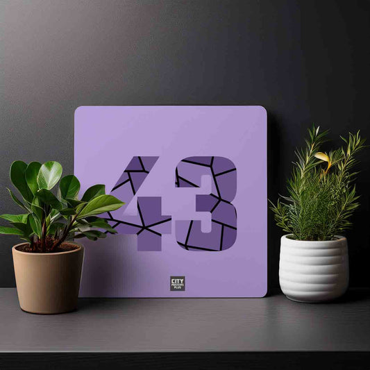 43 Number Mousepad (Iris Lavender)