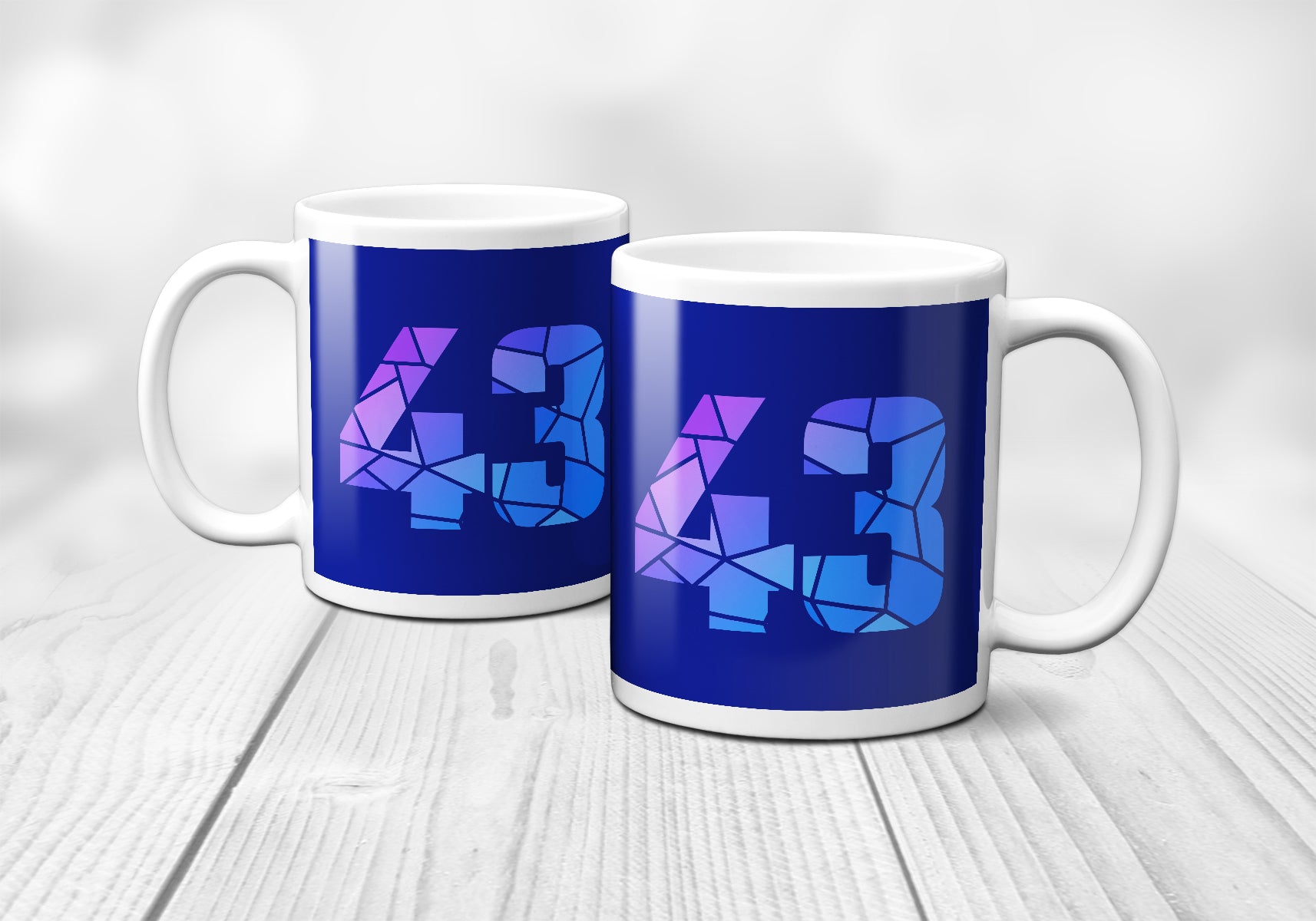 43 Number Mug (Royal Blue)