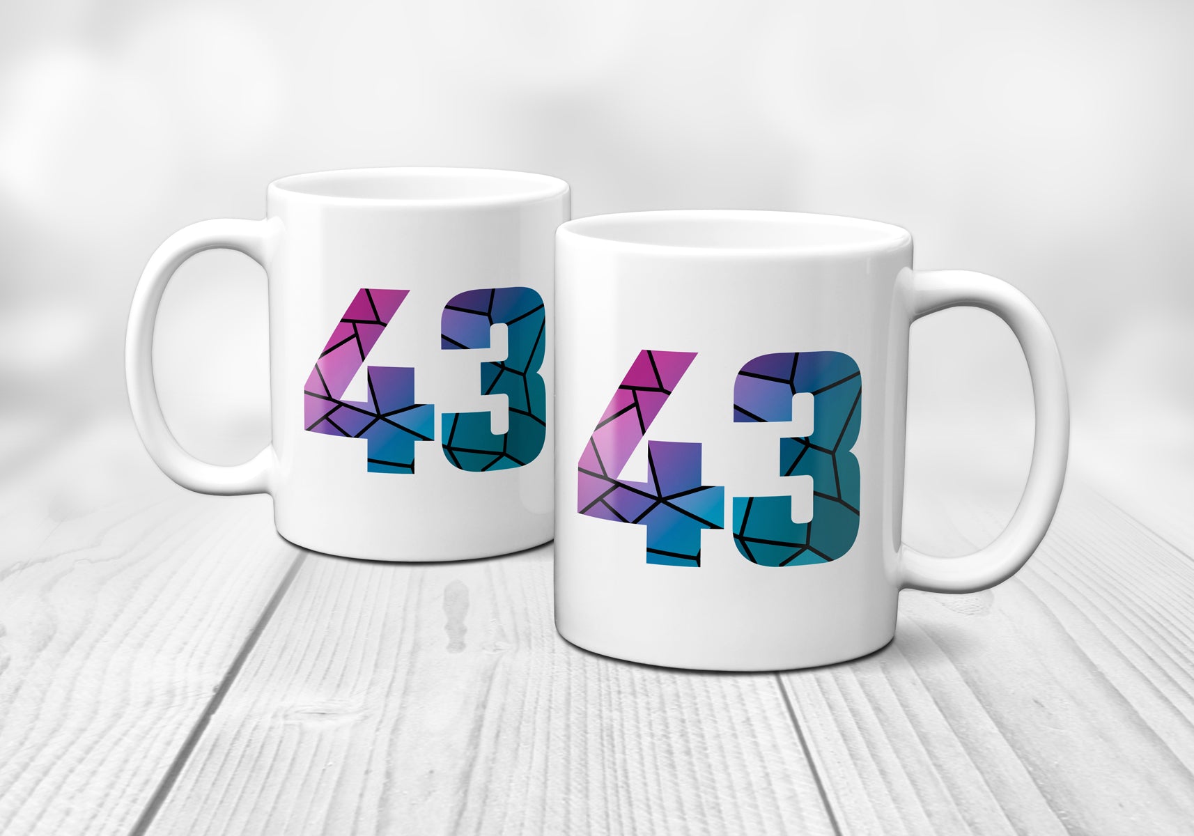 43 Number Mug (White)