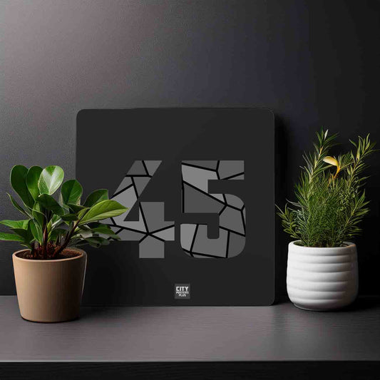 45 Number Mousepad (Black)