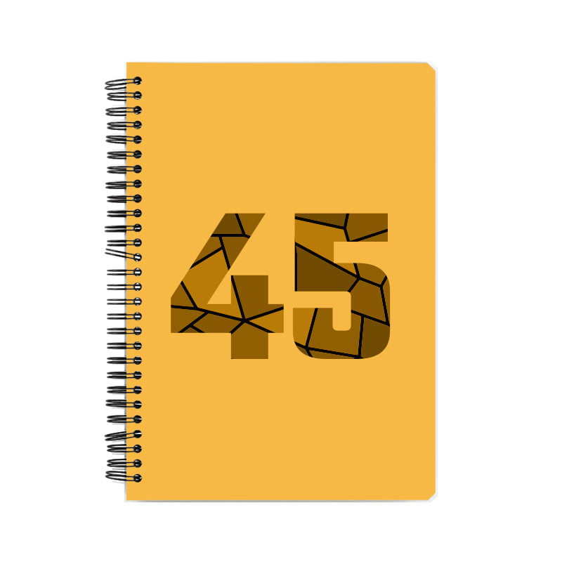 45 Number Notebook (Golden Yellow)