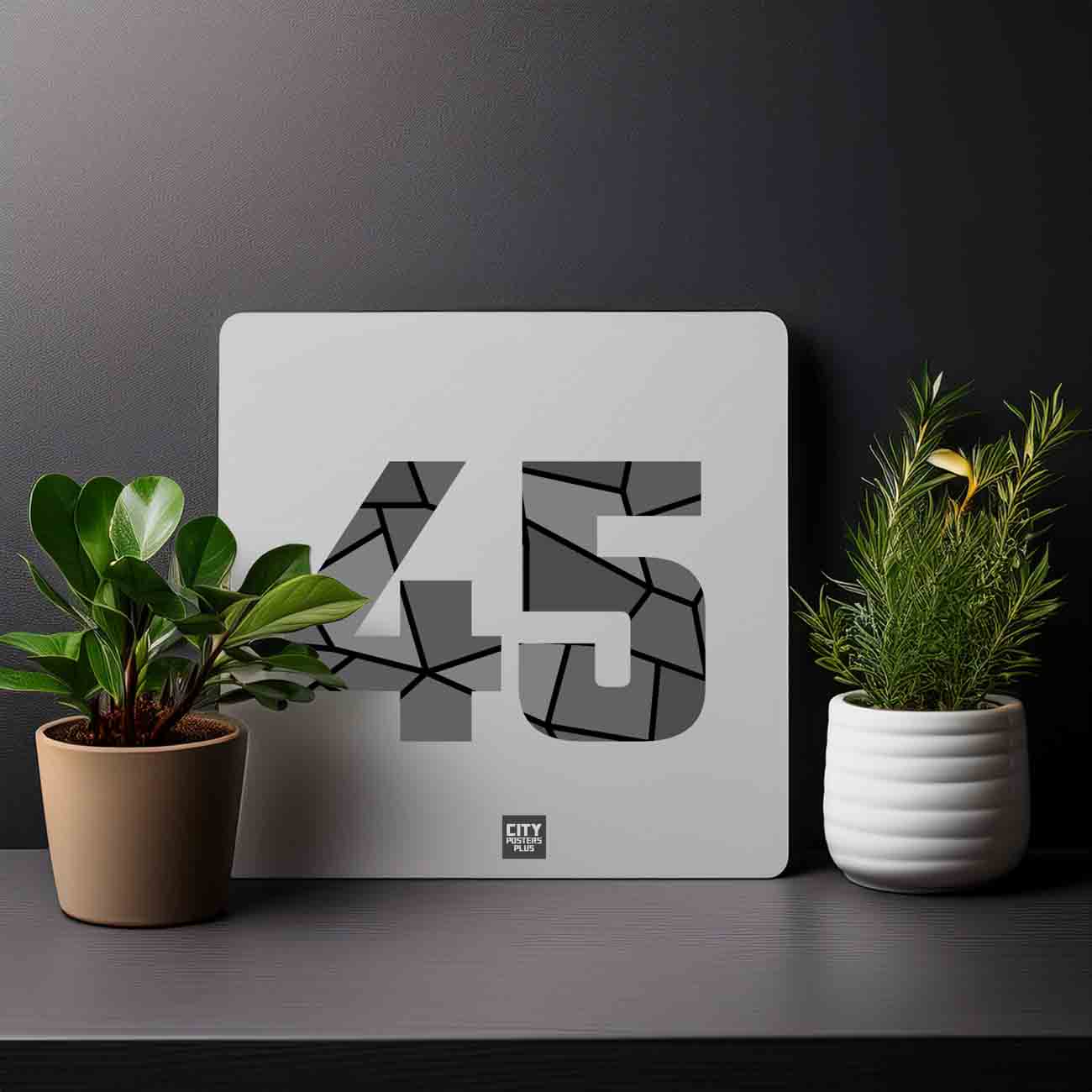 45 Number Mousepad (Melange Grey)