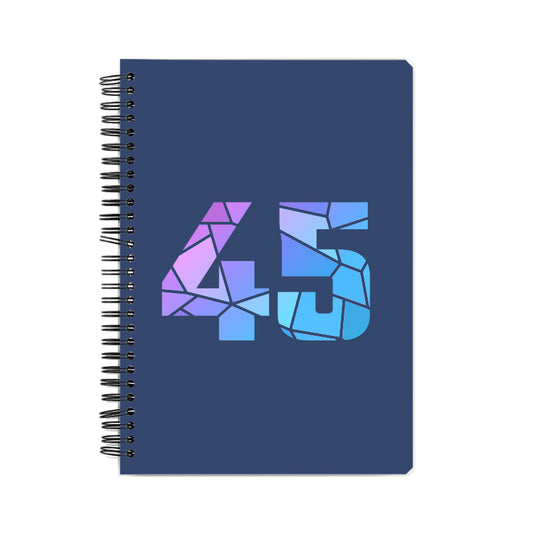 45 Number Notebook (Navy Blue)