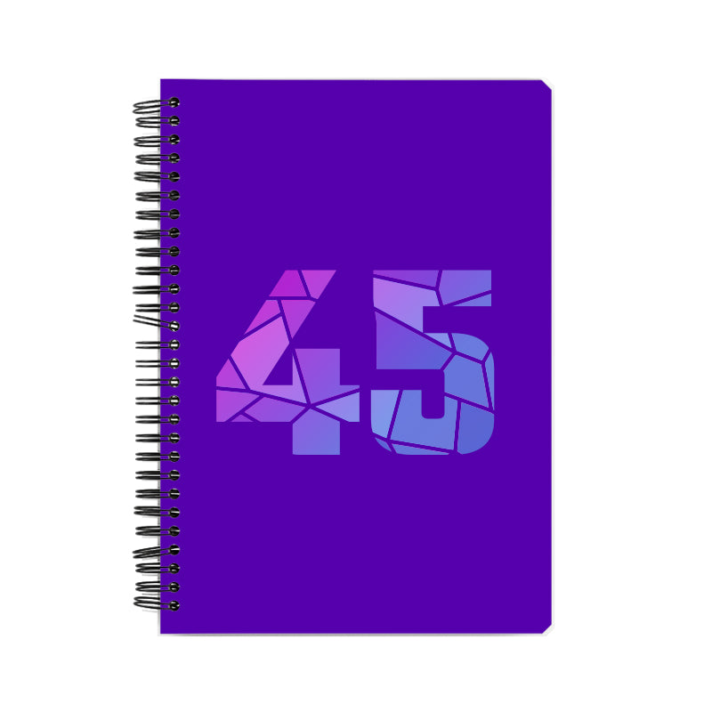 45 Number Notebook (Purple)