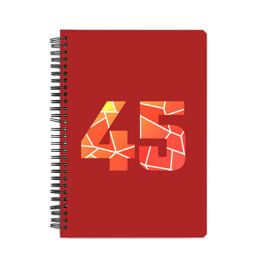 45 Number Notebook (Red)