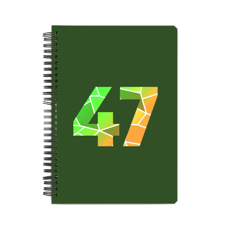 47 Number Notebook (Olive Green)